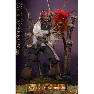 Hot Toys Pirati dei Caraibi - Pelegostos Capo Jack Sparrow MMS 1/6 - Forziere dell'Uomo Morto