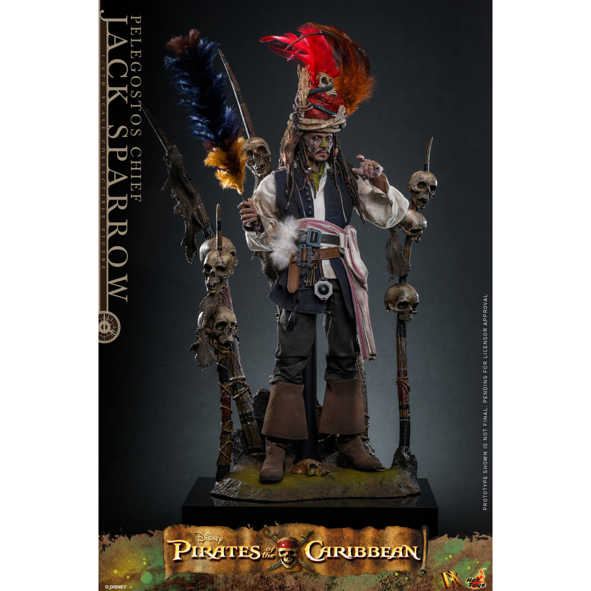 Hot Toys Pirati dei Caraibi - Pelegostos Capo Jack Sparrow MMS 1/6 - Forziere dell'Uomo Morto