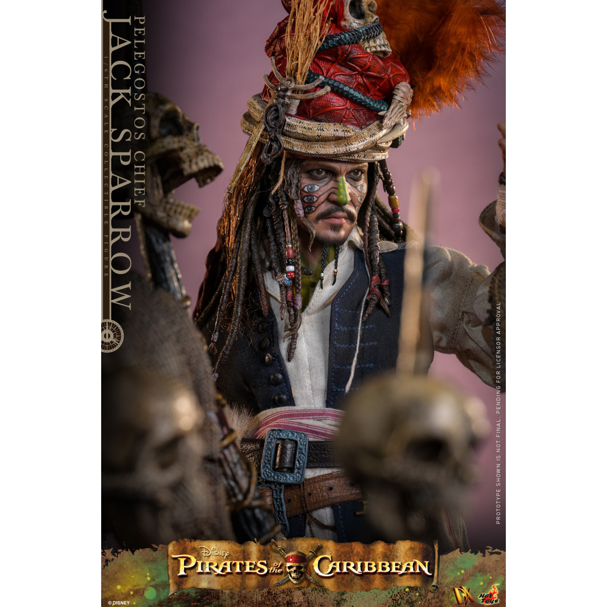 Hot Toys Pirati dei Caraibi - Pelegostos Capo Jack Sparrow MMS 1/6 - Forziere dell'Uomo Morto