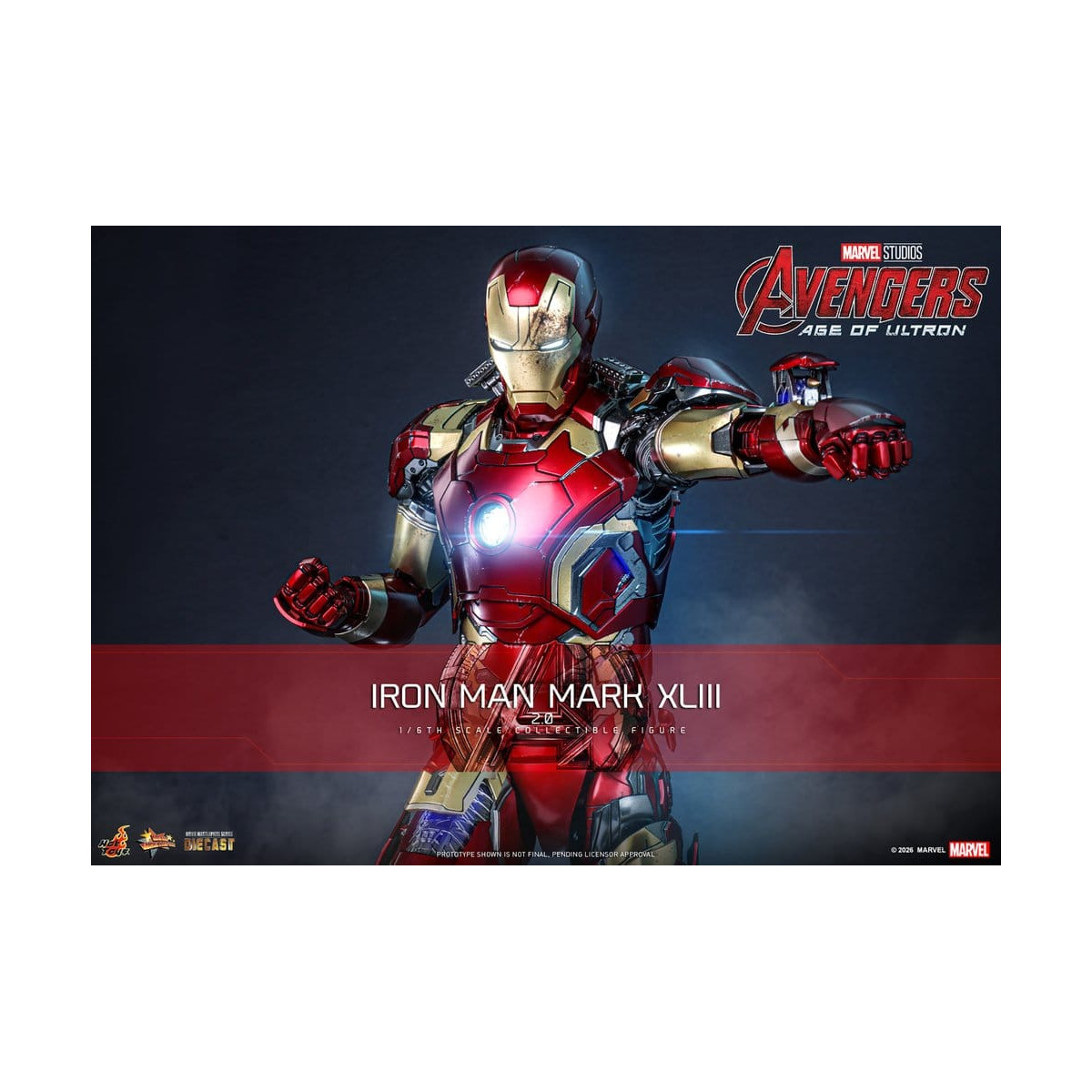 Hot Toys Iron Man Avengers 2 Age of Ultron - Iron Man Mark XLIII (2.0) Die Cast MMS 1/6