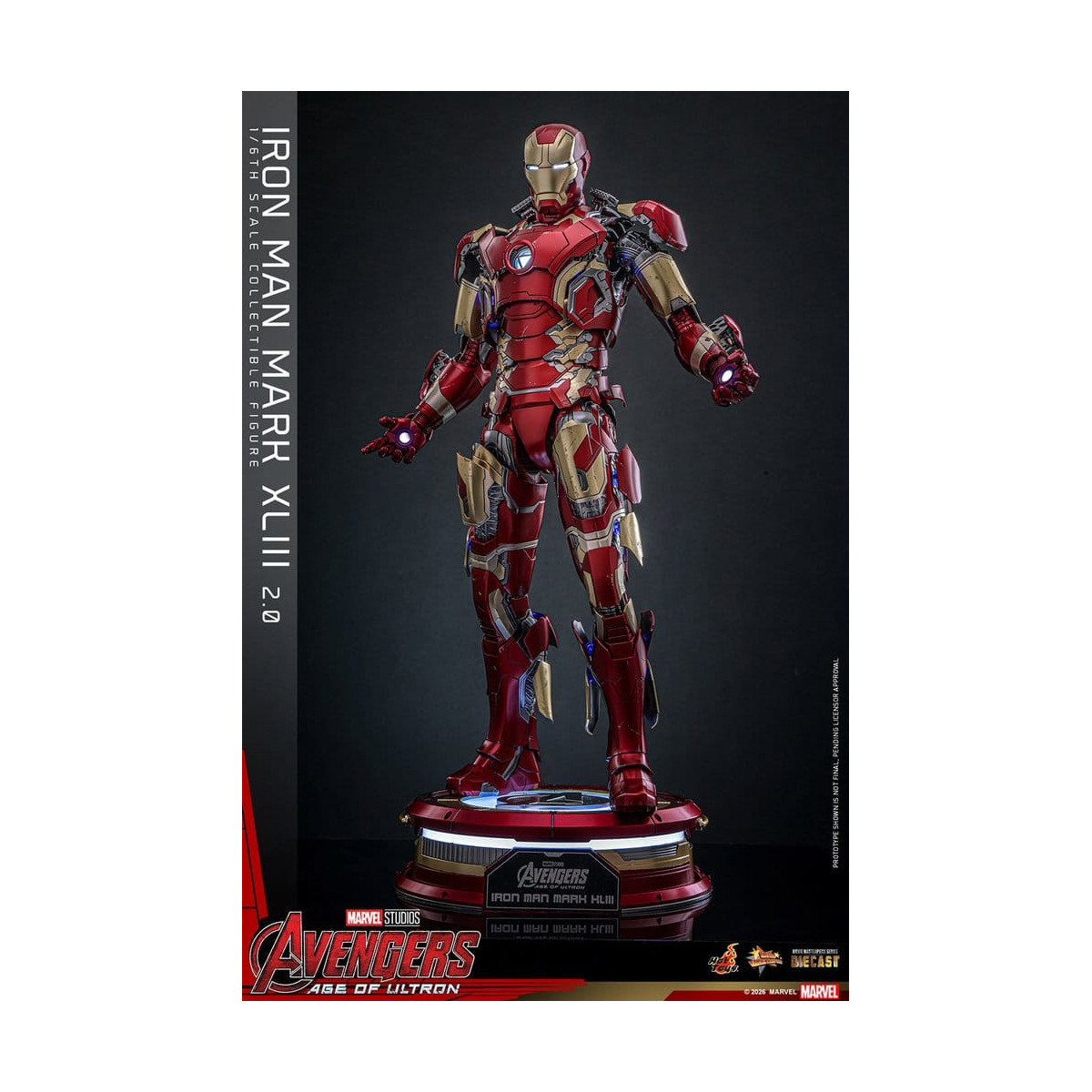 Hot Toys Iron Man Avengers 2 Age of Ultron - Iron Man Mark XLIII (2.0) Die Cast MMS 1/6