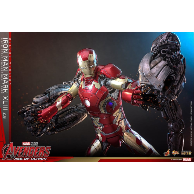 Hot Toys Iron Man Avengers 2 Age of Ultron - Iron Man Mark XLIII (2.0) Versione Deluxe Die Cast MMS 1/6