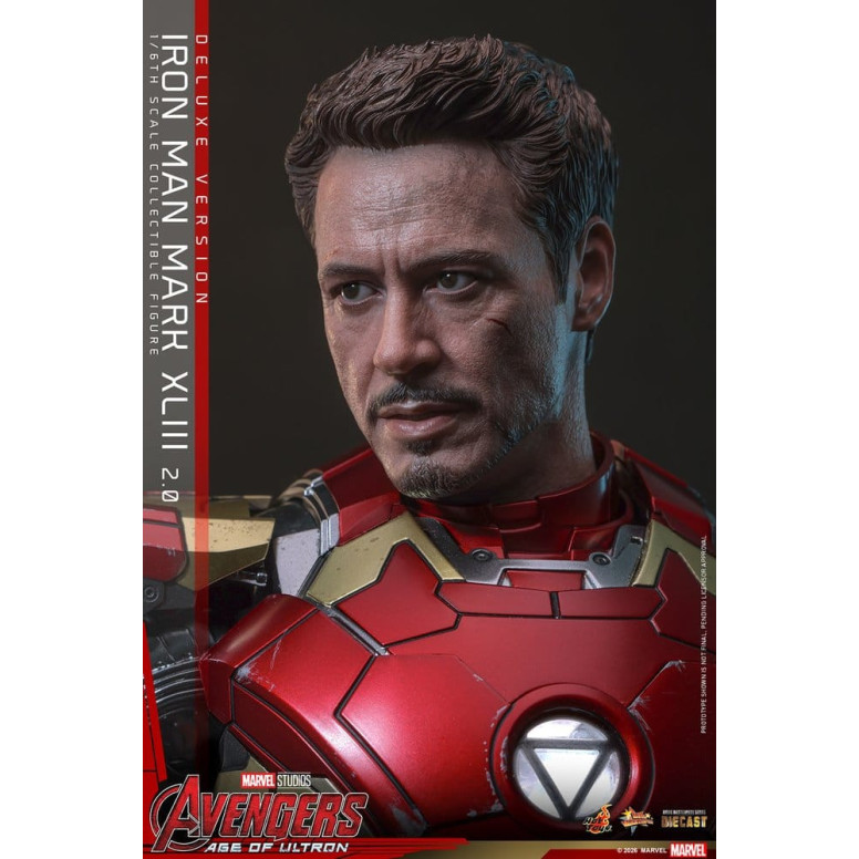 Hot Toys Iron Man Avengers 2 Age of Ultron - Iron Man Mark XLIII (2.0) Versione Deluxe Die Cast MMS 1/6