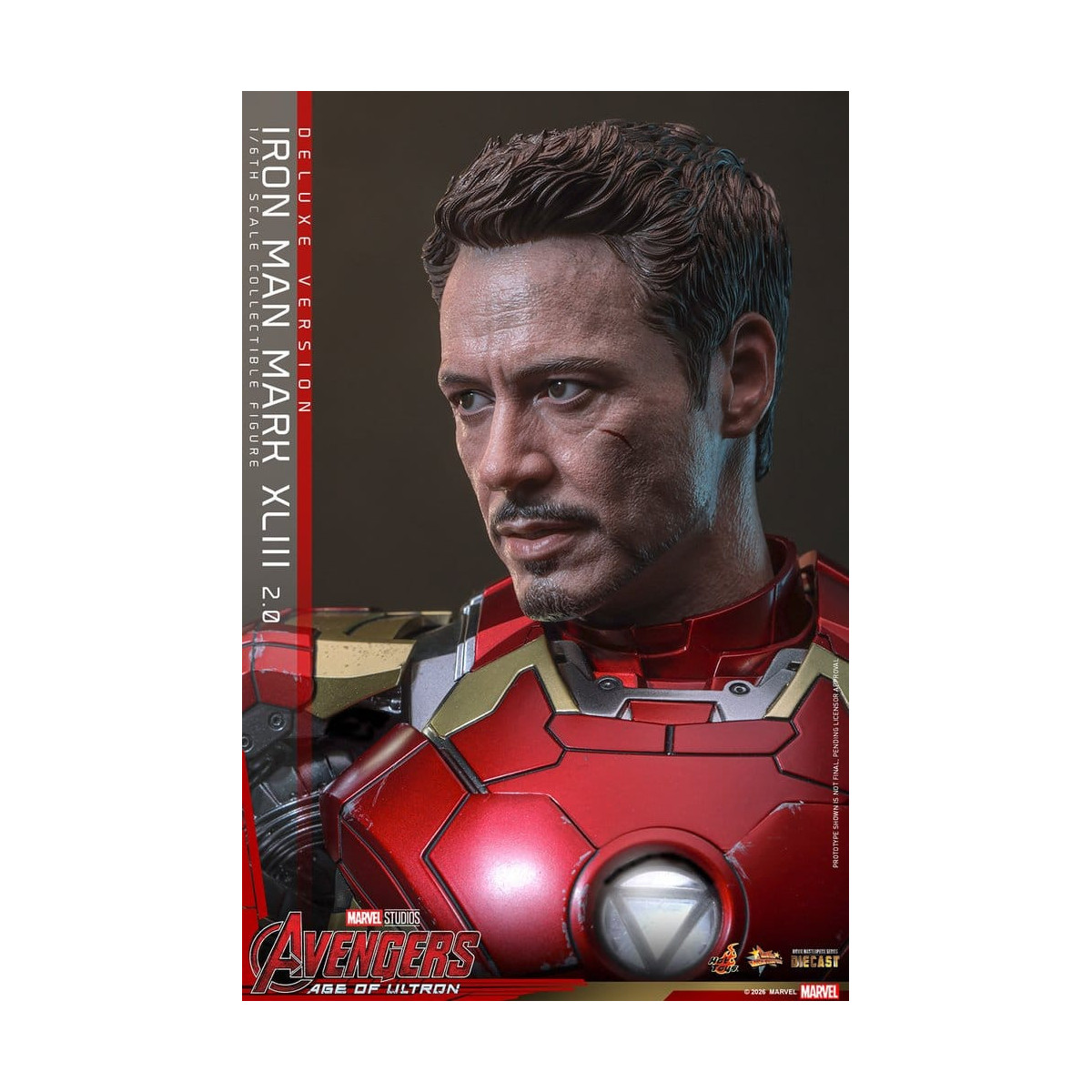 Hot Toys Iron Man Avengers 2 Age of Ultron - Iron Man Mark XLIII (2.0) Versione Deluxe Die Cast MMS 1/6