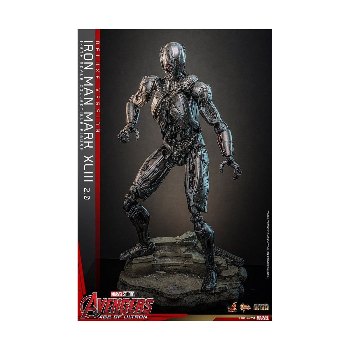 Hot Toys Iron Man Avengers 2 Age of Ultron - Iron Man Mark XLIII (2.0) Versione Deluxe Die Cast MMS 1/6
