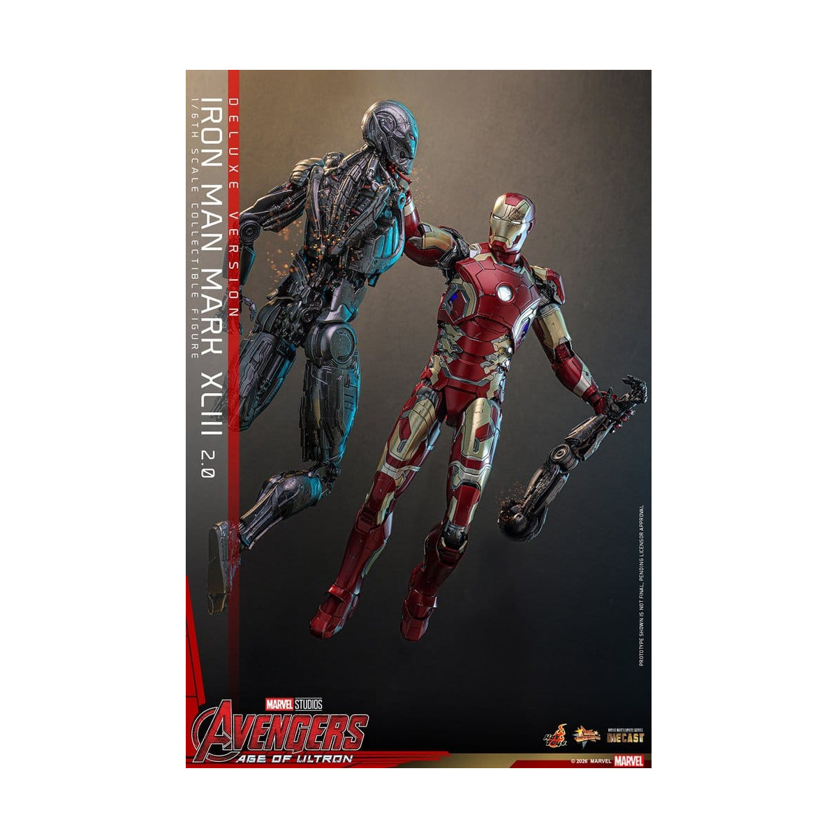 Hot Toys Iron Man Avengers 2 Age of Ultron - Iron Man Mark XLIII (2.0) Versione Deluxe Die Cast MMS 1/6