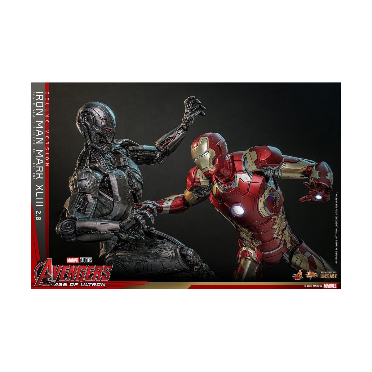 Hot Toys Iron Man Avengers 2 Age of Ultron - Iron Man Mark XLIII (2.0) Versione Deluxe Die Cast MMS 1/6