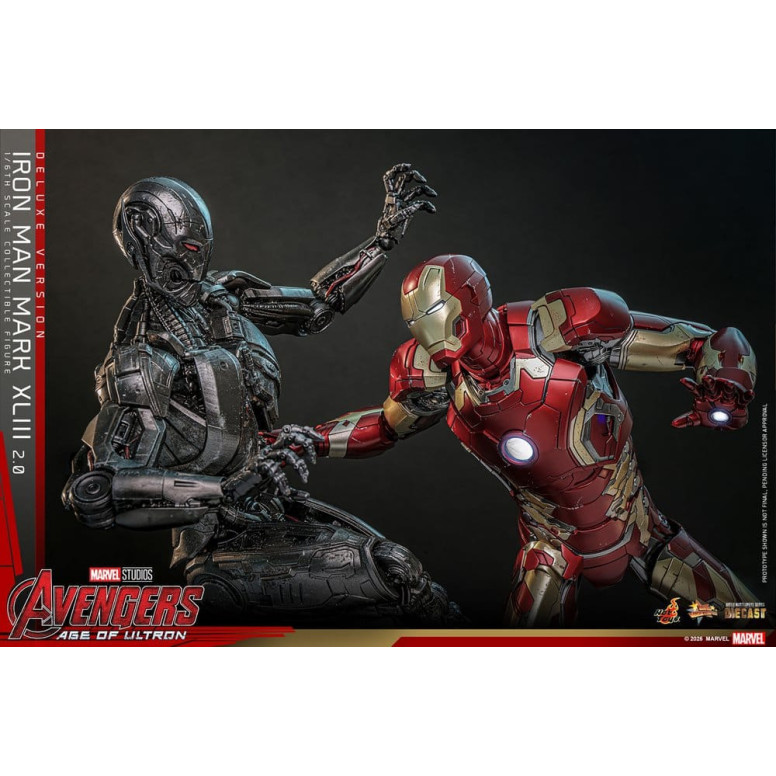 Hot Toys Iron Man Avengers 2 Age of Ultron - Iron Man Mark XLIII (2.0) Versione Deluxe Die Cast MMS 1/6