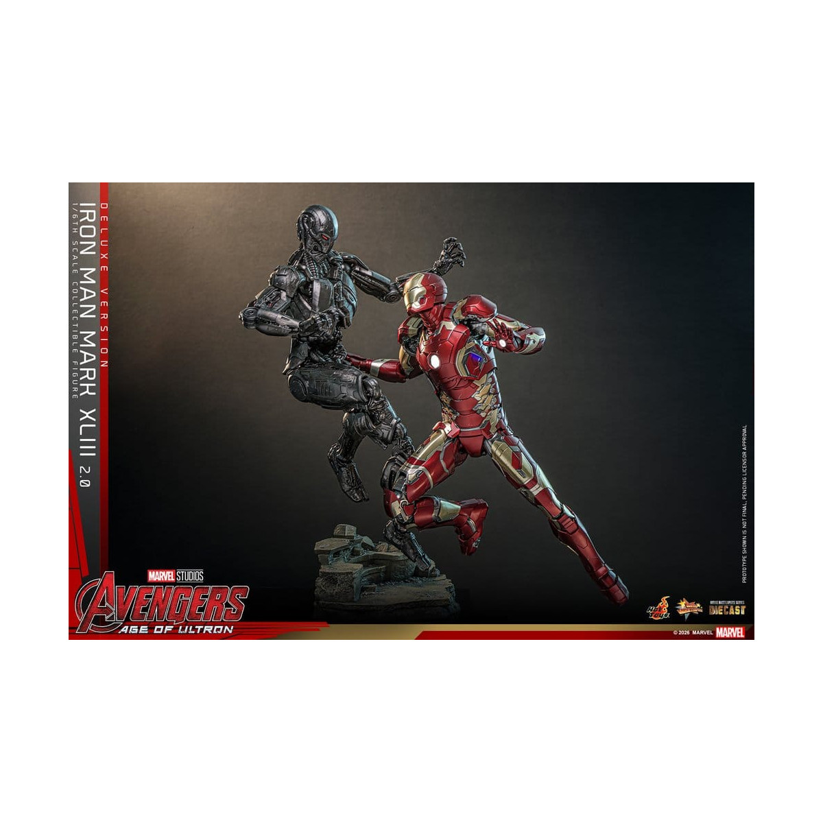 Hot Toys Iron Man Avengers 2 Age of Ultron - Iron Man Mark XLIII (2.0) Versione Deluxe Die Cast MMS 1/6