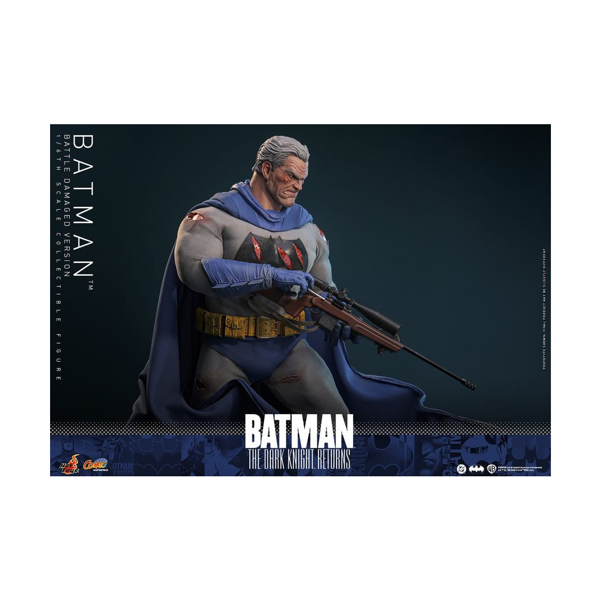Hot Toys - BATMAN - Batman: Il ritorno del Cavaliere Oscuro (Versione danneggiata dalla battaglia) Comic Masterpiece 1/6
