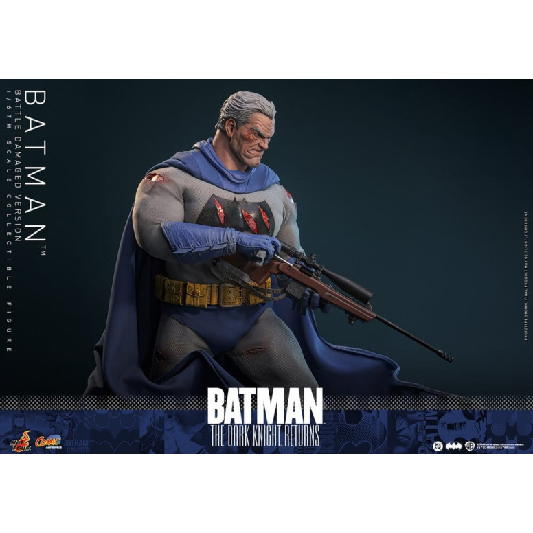 Hot Toys - BATMAN - Batman: Il ritorno del Cavaliere Oscuro (Versione danneggiata dalla battaglia) Comic Masterpiece 1/6