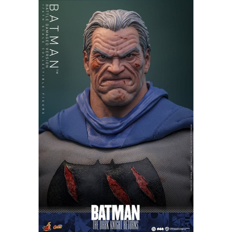 Hot Toys - BATMAN - Batman: Il ritorno del Cavaliere Oscuro (Versione danneggiata dalla battaglia) Comic Masterpiece 1/6