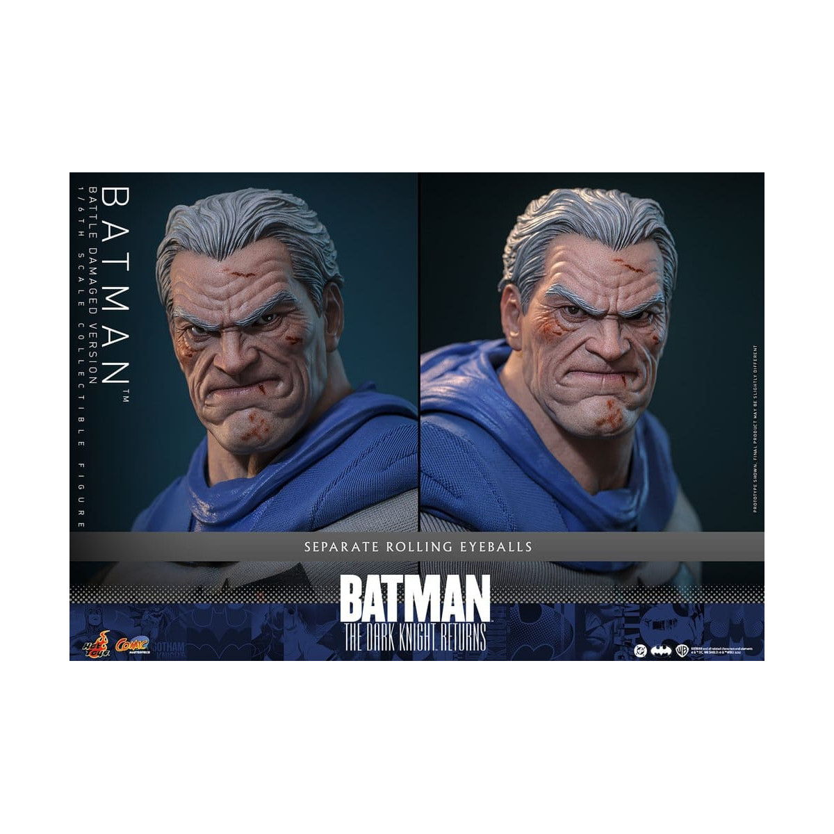 Hot Toys - BATMAN - Batman: Il ritorno del Cavaliere Oscuro (Versione danneggiata dalla battaglia) Comic Masterpiece 1/6