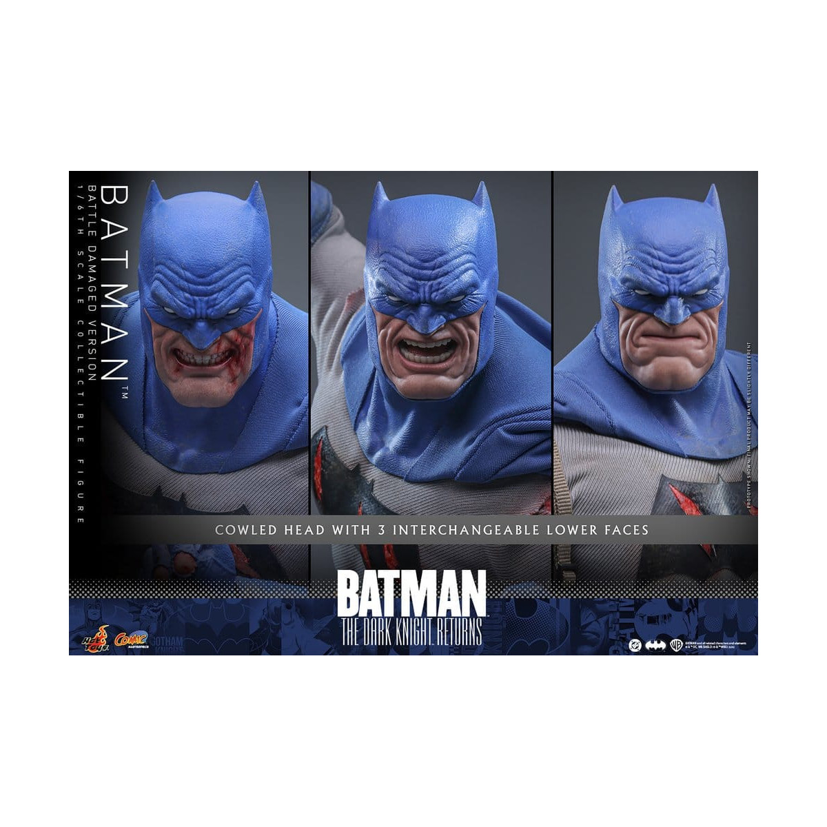 Hot Toys - BATMAN - Batman: Il ritorno del Cavaliere Oscuro (Versione danneggiata dalla battaglia) Comic Masterpiece 1/6
