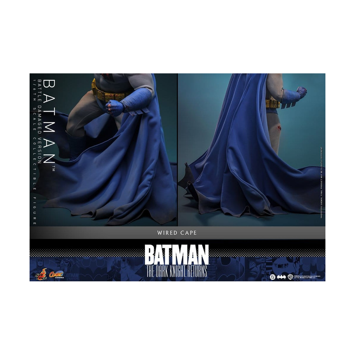 Hot Toys - BATMAN - Batman: Il ritorno del Cavaliere Oscuro (Versione danneggiata dalla battaglia) Comic Masterpiece 1/6
