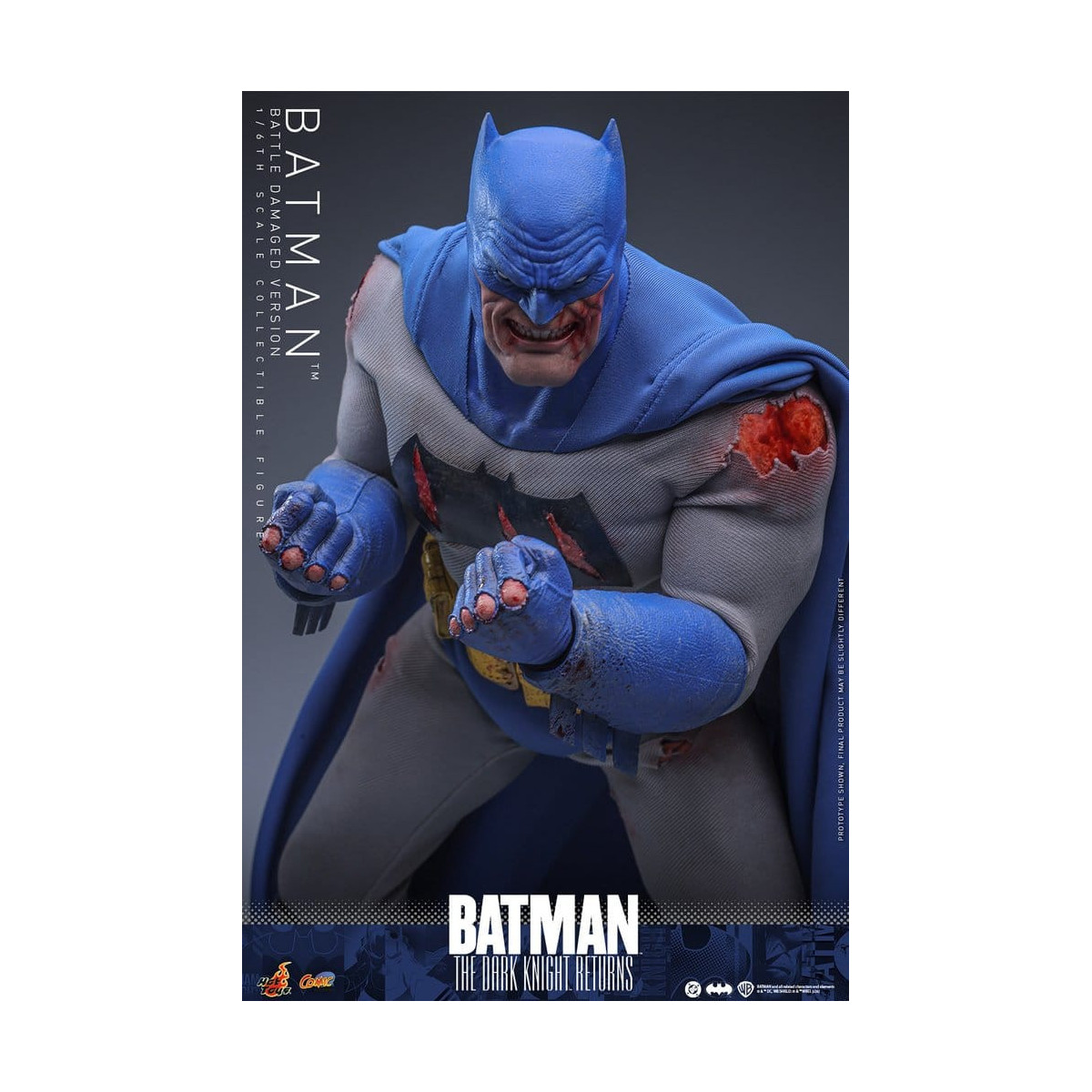 Hot Toys - BATMAN - Batman: Il ritorno del Cavaliere Oscuro (Versione danneggiata dalla battaglia) Comic Masterpiece 1/6