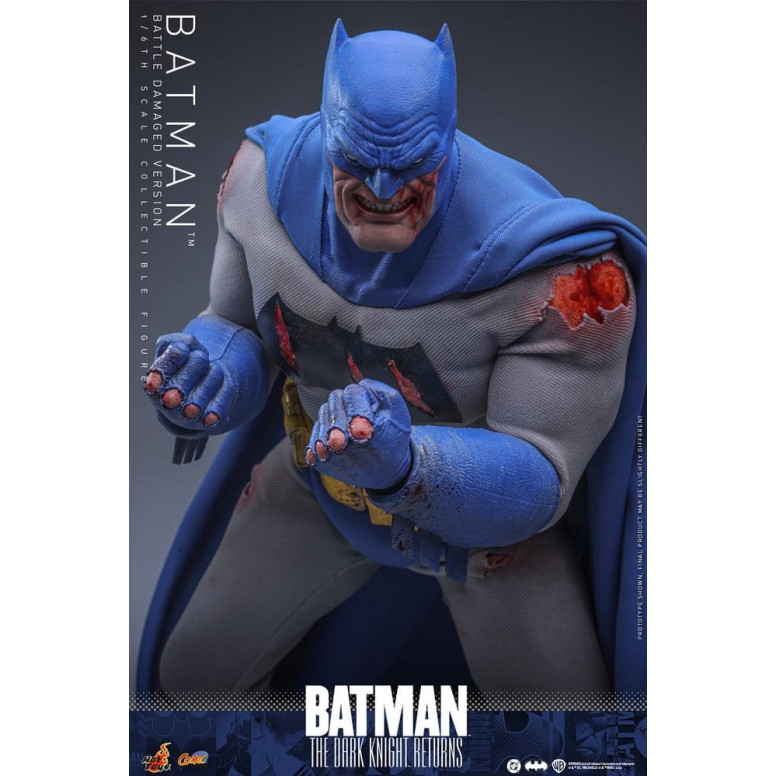 Hot Toys - BATMAN - Batman: Il ritorno del Cavaliere Oscuro (Versione danneggiata dalla battaglia) Comic Masterpiece 1/6
