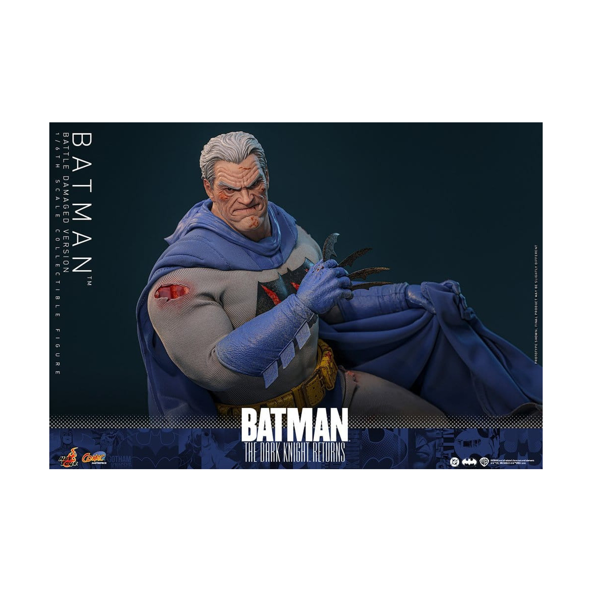 Hot Toys - BATMAN - Batman: Il ritorno del Cavaliere Oscuro (Versione danneggiata dalla battaglia) Comic Masterpiece 1/6