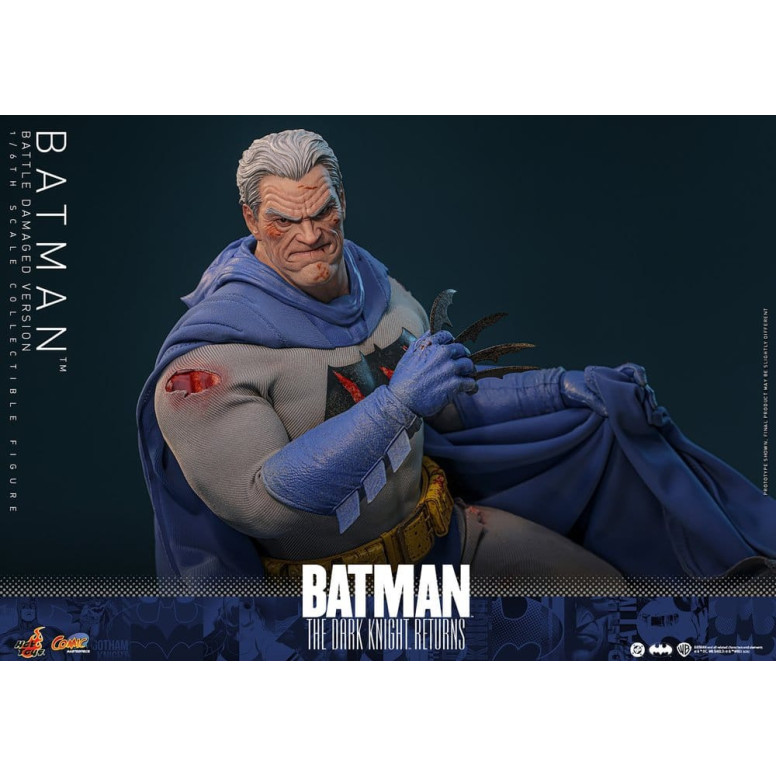 Hot Toys - BATMAN - Batman: Il ritorno del Cavaliere Oscuro (Versione danneggiata dalla battaglia) Comic Masterpiece 1/6