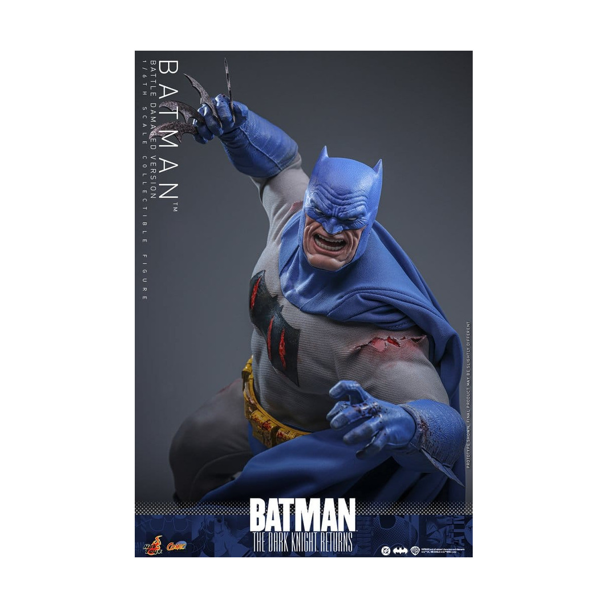 Hot Toys - BATMAN - Batman: Il ritorno del Cavaliere Oscuro (Versione danneggiata dalla battaglia) Comic Masterpiece 1/6