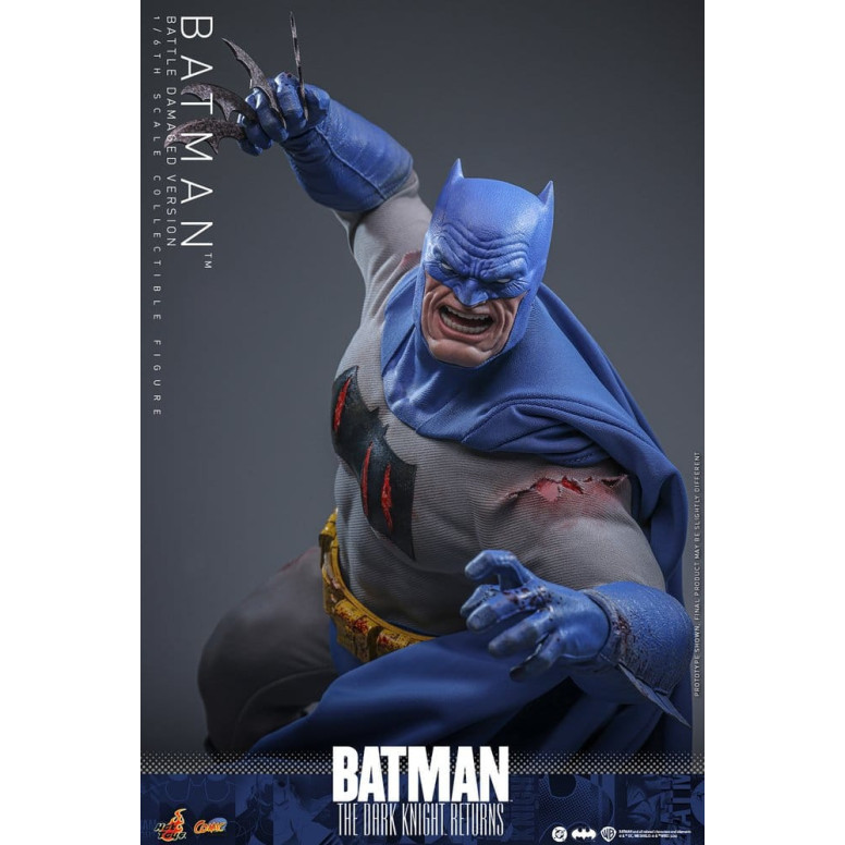 Hot Toys - BATMAN - Batman: Il ritorno del Cavaliere Oscuro (Versione danneggiata dalla battaglia) Comic Masterpiece 1/6
