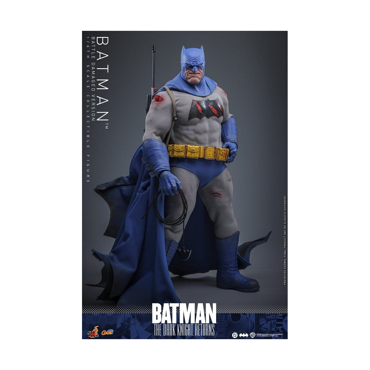 Hot Toys - BATMAN - Batman: Il ritorno del Cavaliere Oscuro (Versione danneggiata dalla battaglia) Comic Masterpiece 1/6