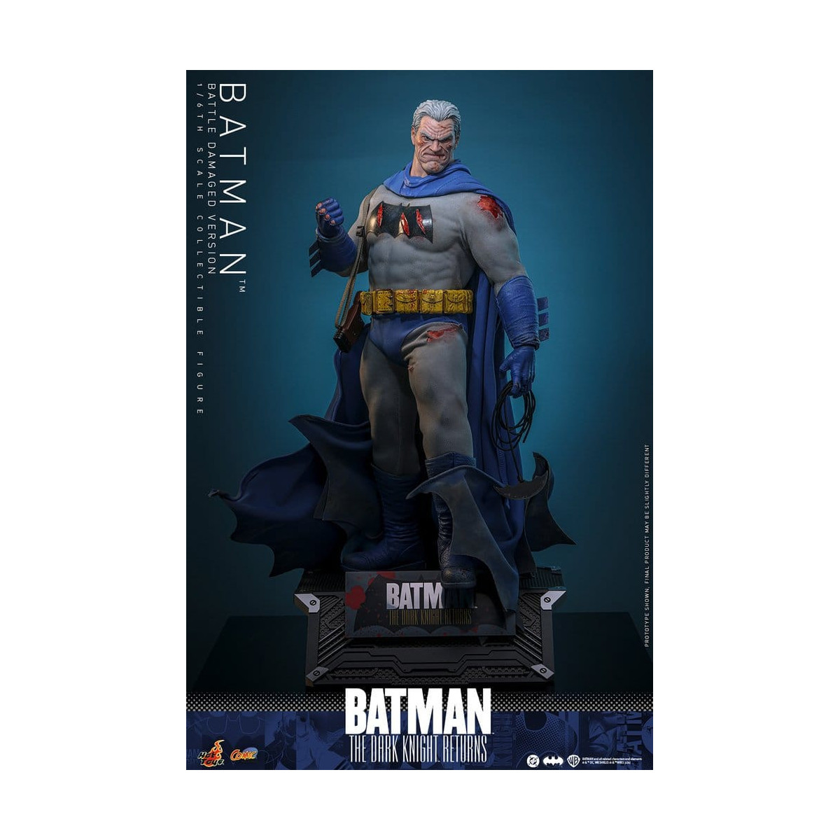Hot Toys - BATMAN - Batman: Il ritorno del Cavaliere Oscuro (Versione danneggiata dalla battaglia) Comic Masterpiece 1/6