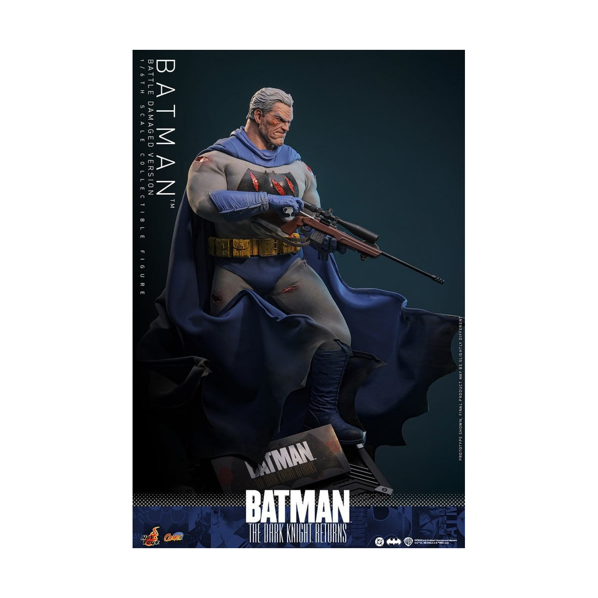 Hot Toys - BATMAN - Batman: Il ritorno del Cavaliere Oscuro (Versione danneggiata dalla battaglia) Comic Masterpiece 1/6