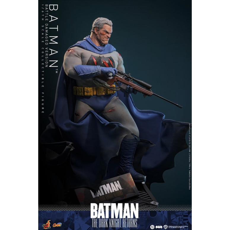 Hot Toys - BATMAN - Batman: Il ritorno del Cavaliere Oscuro (Versione danneggiata dalla battaglia) Comic Masterpiece 1/6