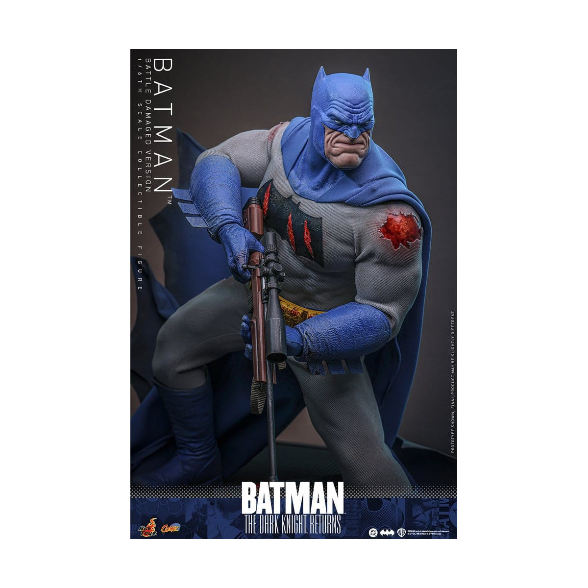 Hot Toys - BATMAN - Batman: Il ritorno del Cavaliere Oscuro (Versione danneggiata dalla battaglia) Comic Masterpiece 1/6