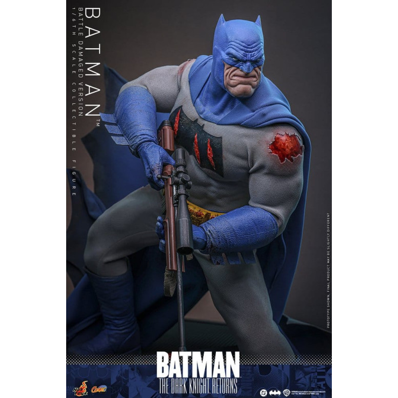 Hot Toys - BATMAN - Batman: Il ritorno del Cavaliere Oscuro (Versione danneggiata dalla battaglia) Comic Masterpiece 1/6