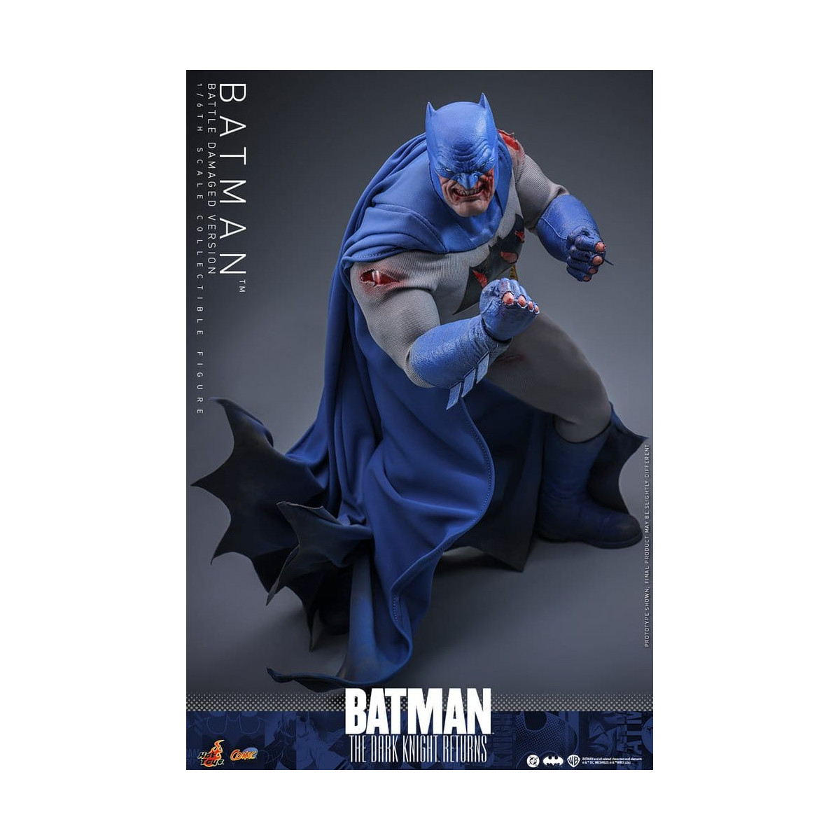 Hot Toys - BATMAN - Batman: Il ritorno del Cavaliere Oscuro (Versione danneggiata dalla battaglia) Comic Masterpiece 1/6