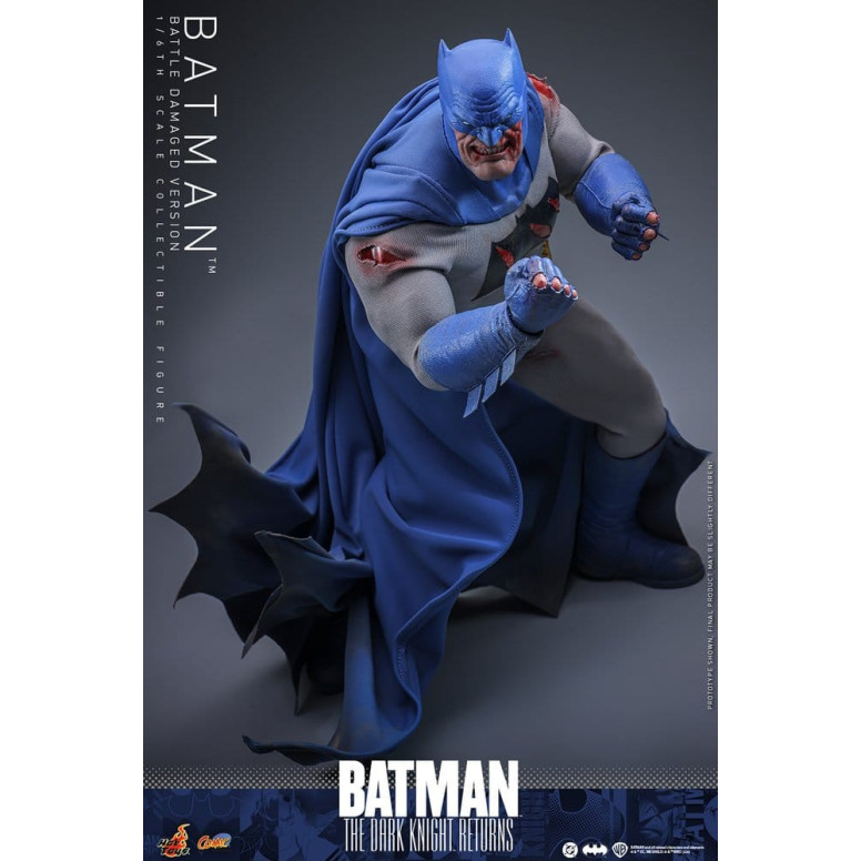 Hot Toys - BATMAN - Batman: Il ritorno del Cavaliere Oscuro (Versione danneggiata dalla battaglia) Comic Masterpiece 1/6