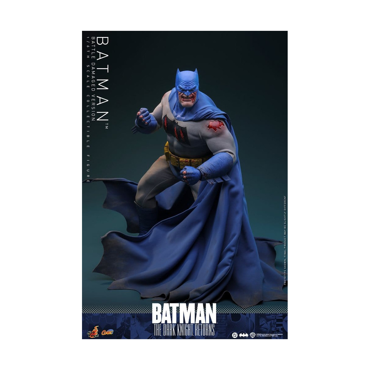 Hot Toys - BATMAN - Batman: Il ritorno del Cavaliere Oscuro (Versione danneggiata dalla battaglia) Comic Masterpiece 1/6