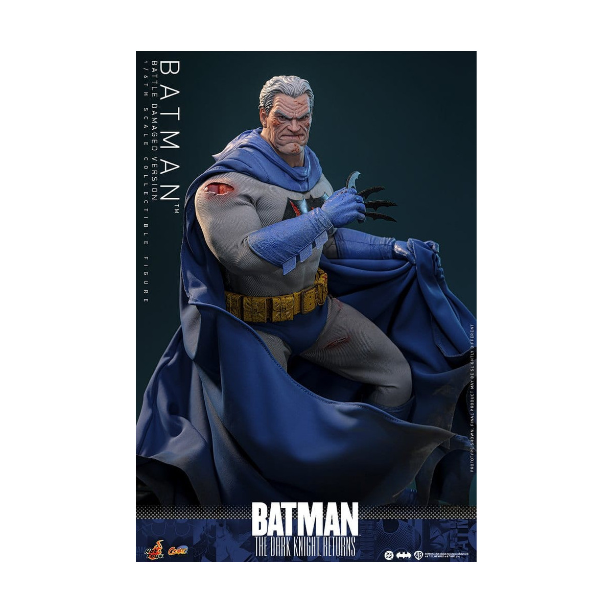 Hot Toys - BATMAN - Batman: Il ritorno del Cavaliere Oscuro (Versione danneggiata dalla battaglia) Comic Masterpiece 1/6