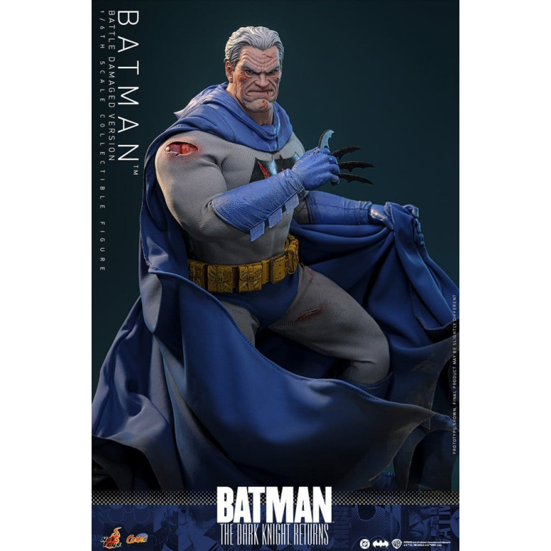 Hot Toys - BATMAN - Batman: Il ritorno del Cavaliere Oscuro (Versione danneggiata dalla battaglia) Comic Masterpiece 1/6