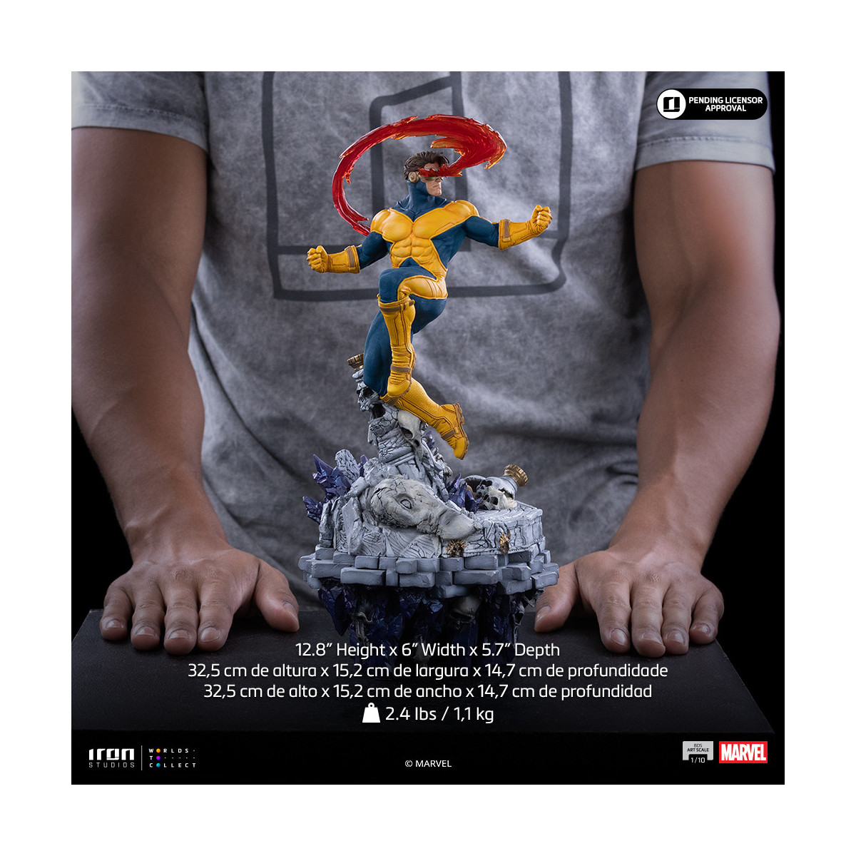 Iron Studios Marvel - Ciclop Deluxe Art Scale 1/10 - Diorama del Guanto dell'Infinito