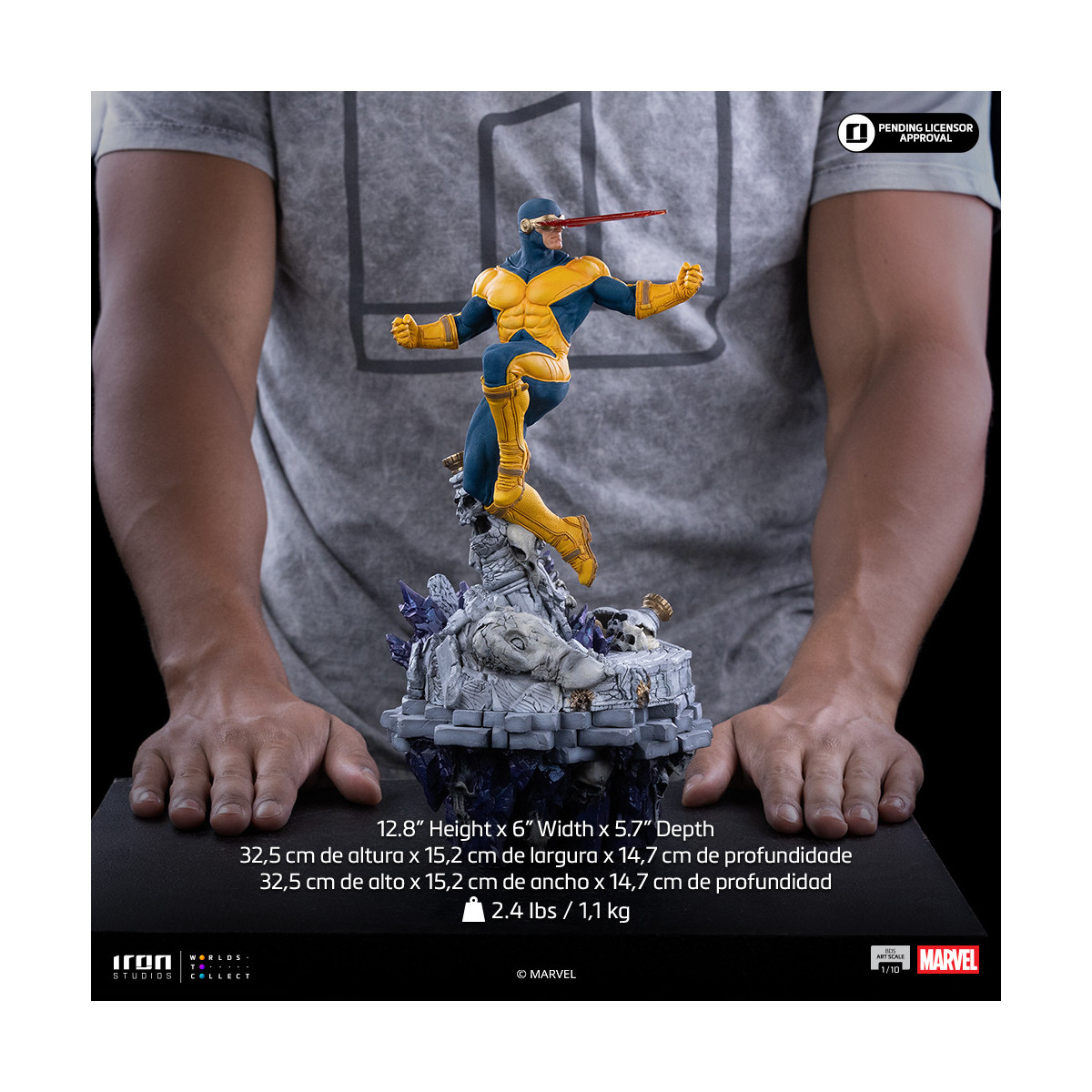Iron Studios Marvel - Ciclop Deluxe Art Scale 1/10 - Diorama del Guanto dell'Infinito
