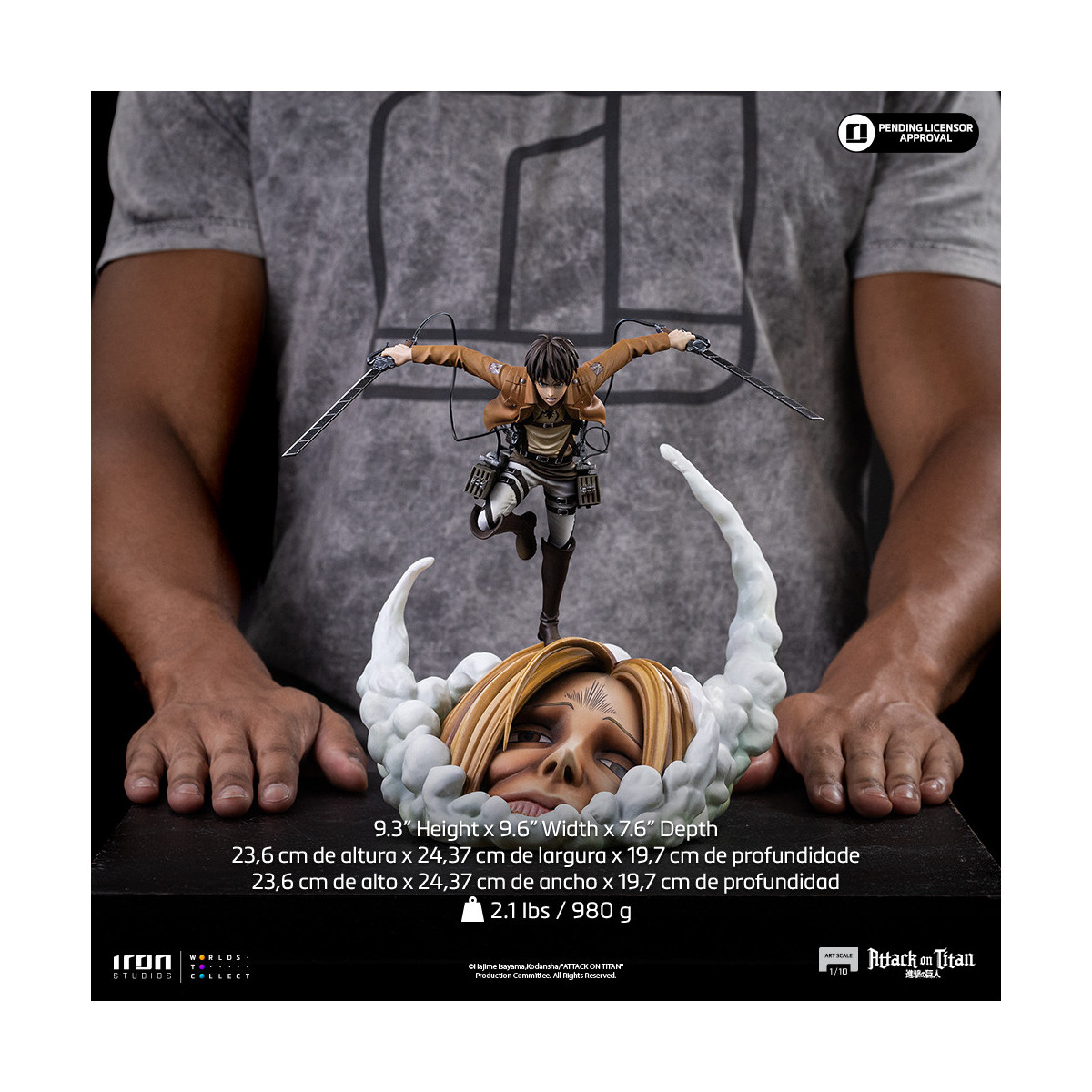Iron Studios - Attack on Titan - Eren Yeager Art Scale 1/10 - ilL'attacco dei giganti