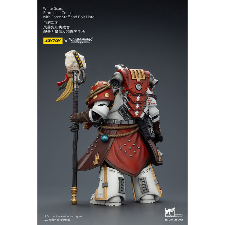 JoyToy Space Marines - White Scars - Console Stormseer con Force Staff e Bolt Pistol 1/18 - L'Eresia di Horus
