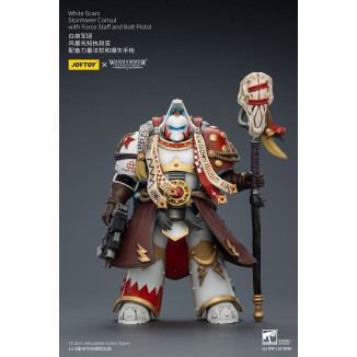 JoyToy Space Marines - White Scars - Console Stormseer con Force Staff e Bolt Pistol 1/18 - L'Eresia di Horus