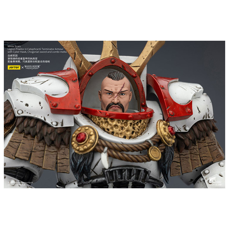 JoyToy - White Scars - Pretore della Legione in armatura Cataphractii Terminator con Cyber Hawk, spada Chogorian e combi-melta 1