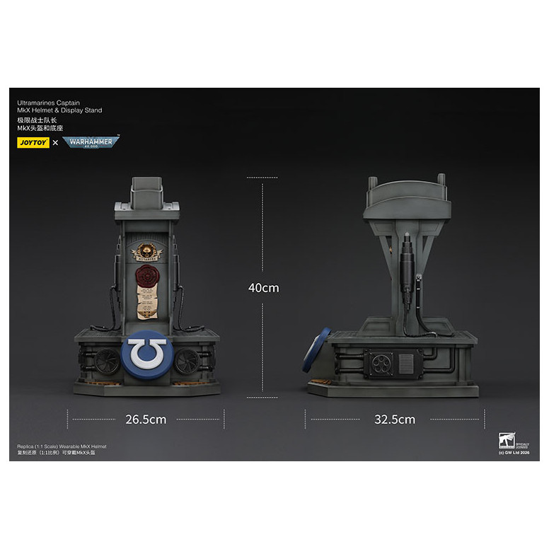 JoyToy - Ultramarines Capitan MkX Casco e Espositore 1/1