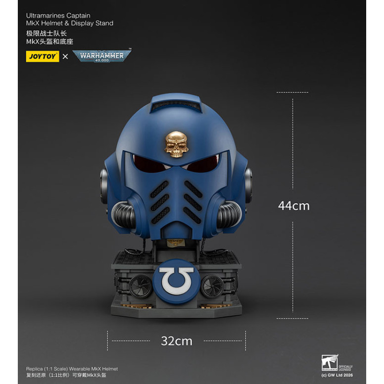 JoyToy - Ultramarines Capitan MkX Casco e Espositore 1/1