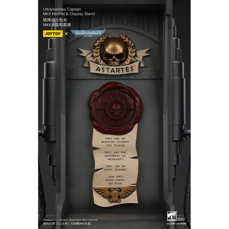 JoyToy - Ultramarines Capitan MkX Casco e Espositore 1/1