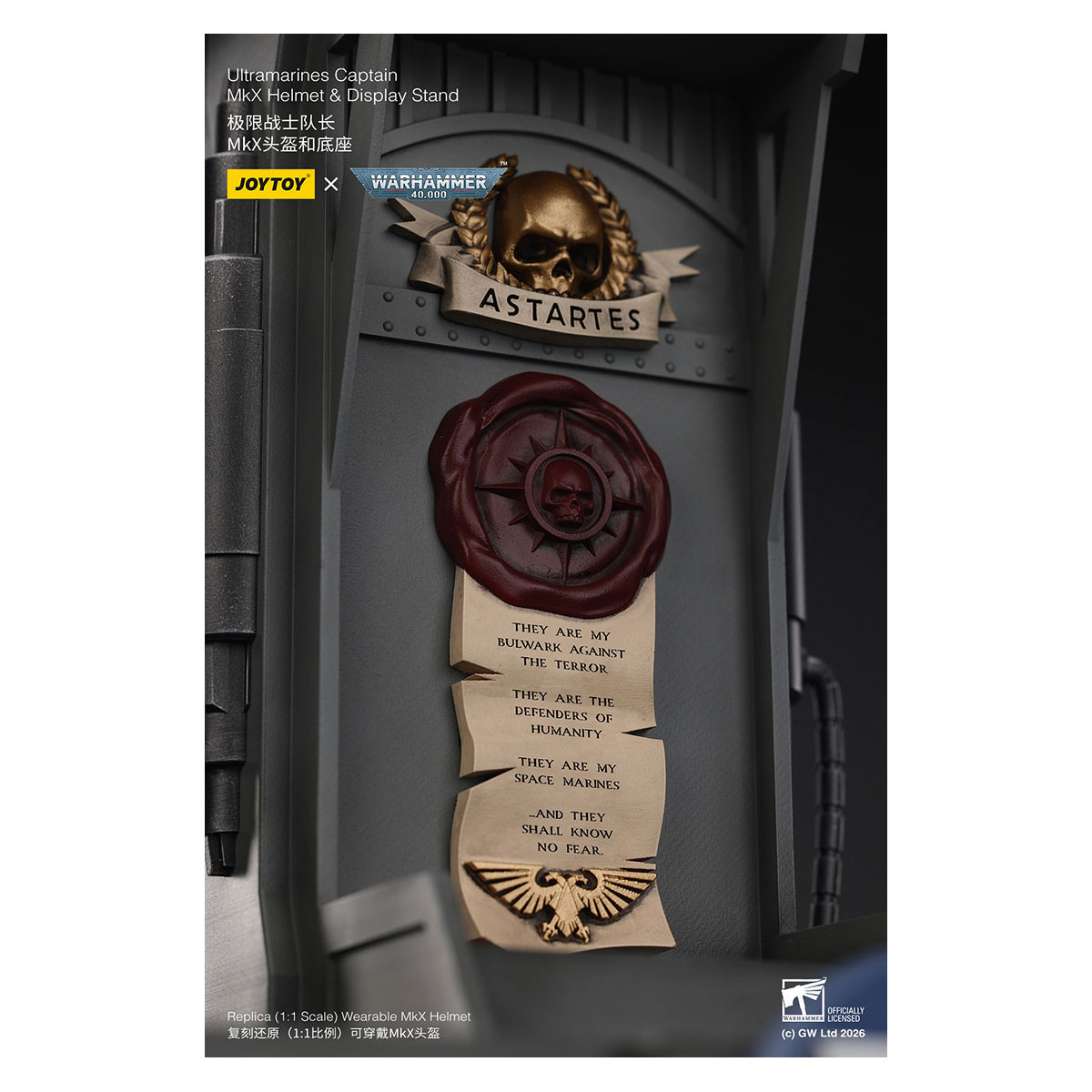 JoyToy - Ultramarines Capitan MkX Casco e Espositore 1/1