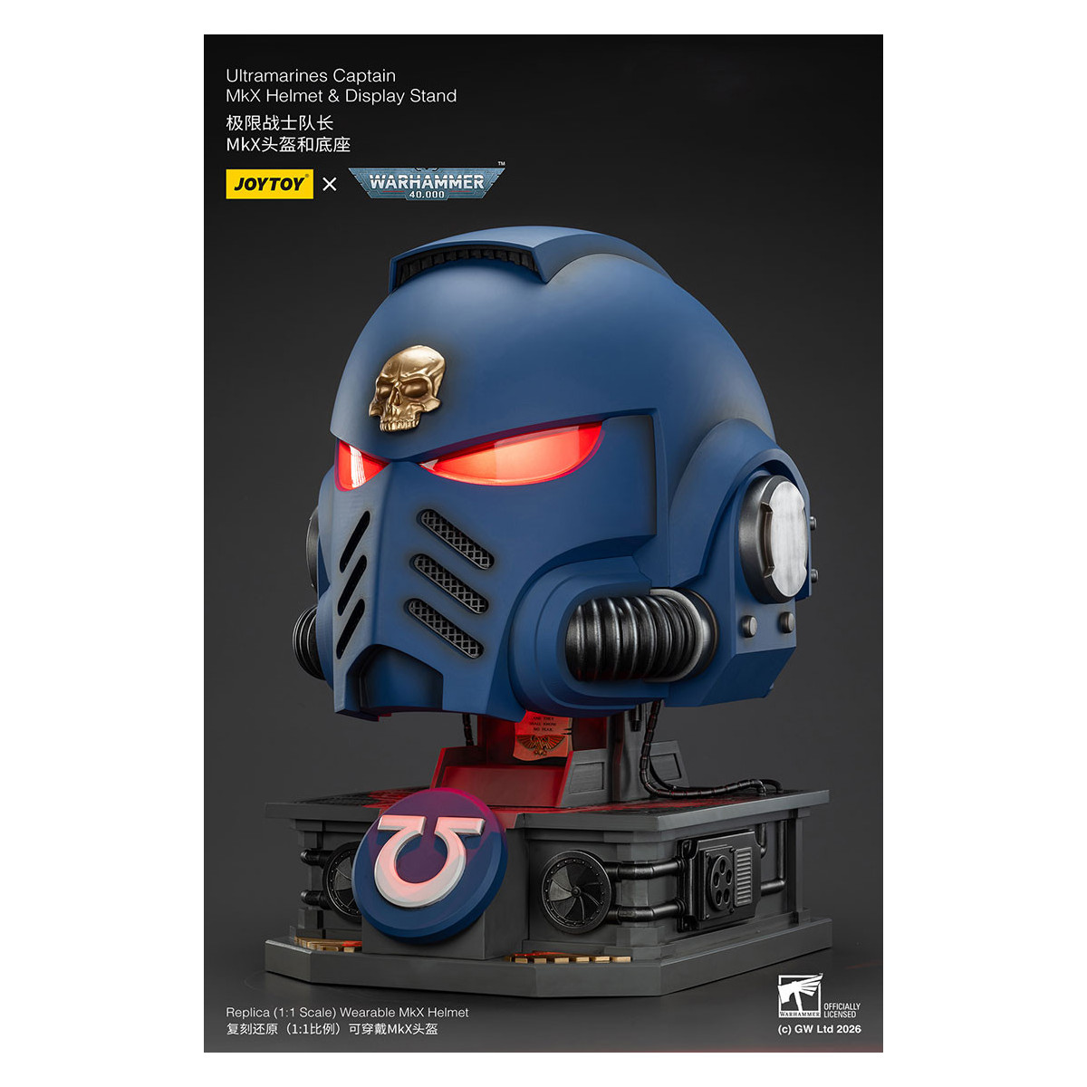 JoyToy - Ultramarines Capitan MkX Casco e Espositore 1/1