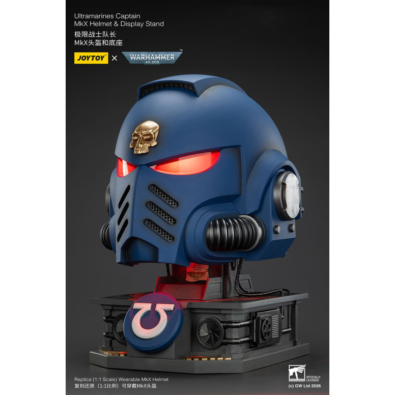 JoyToy - Ultramarines Capitan MkX Casco e Espositore 1/1