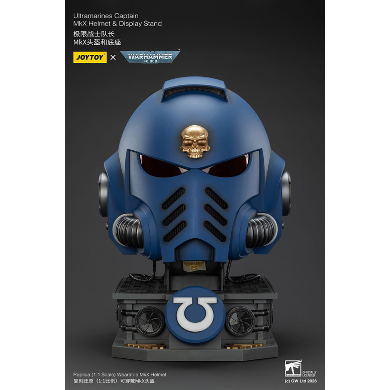 JoyToy - Ultramarines Capitan MkX Casco e Espositore 1/1