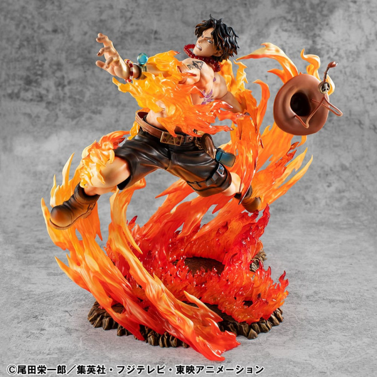 Megahouse One Piece Portrait Of Pirates - P.O.P. NEO-MAXIMUM Portgas D. Ace 15th Anniversary Super Limited Reprint Ver.